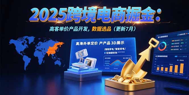 （15512期）2025跨境电商掘金：蓝海市场定位，高客单价产品开发，数据选品(更新7月)-8U创业网