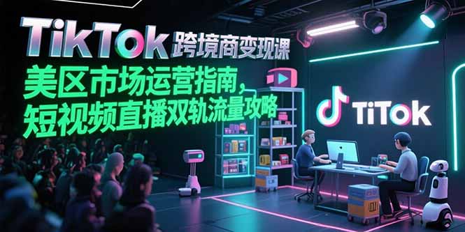 （15344期）TikTok跨境电商变现课，美区市场运营指南，短视频直播双轨流量攻略-8U创业网