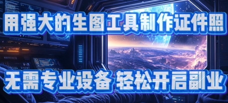 用强大的生图工具制作证件照，无需专业设备，轻松开启副业-8U创业网