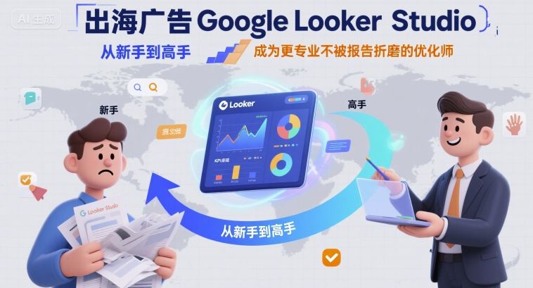 出海广告Google Looker Studio从新手到高手，成为更专业不被报告折磨的优化师-8U创业网