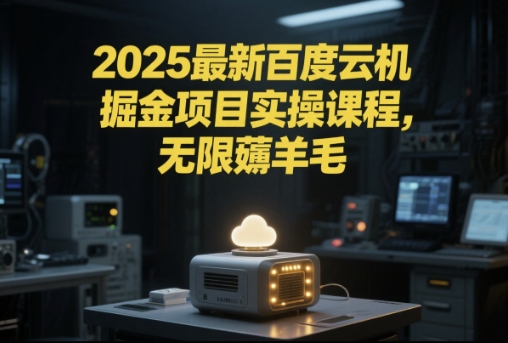2025最新百度云机掘金项目实操课程单窗口保底5-10元月收益单窗口150+【揭秘】-8U创业网