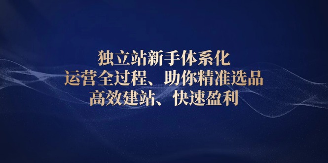 独立站新手体系化 运营全过程，助你精准选品、高效建站、快速盈利-8U创业网