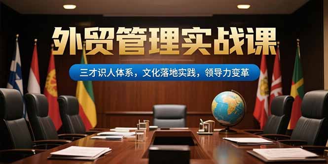 （15380期）外贸管理实战课，三才识人体系，文化落地实践，领导力变革-8U创业网