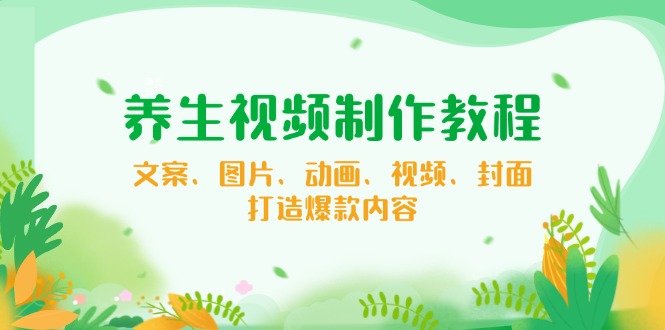 养生视频制作教程，文案、图片、动画、视频、封面，打造爆款内容-8U创业网