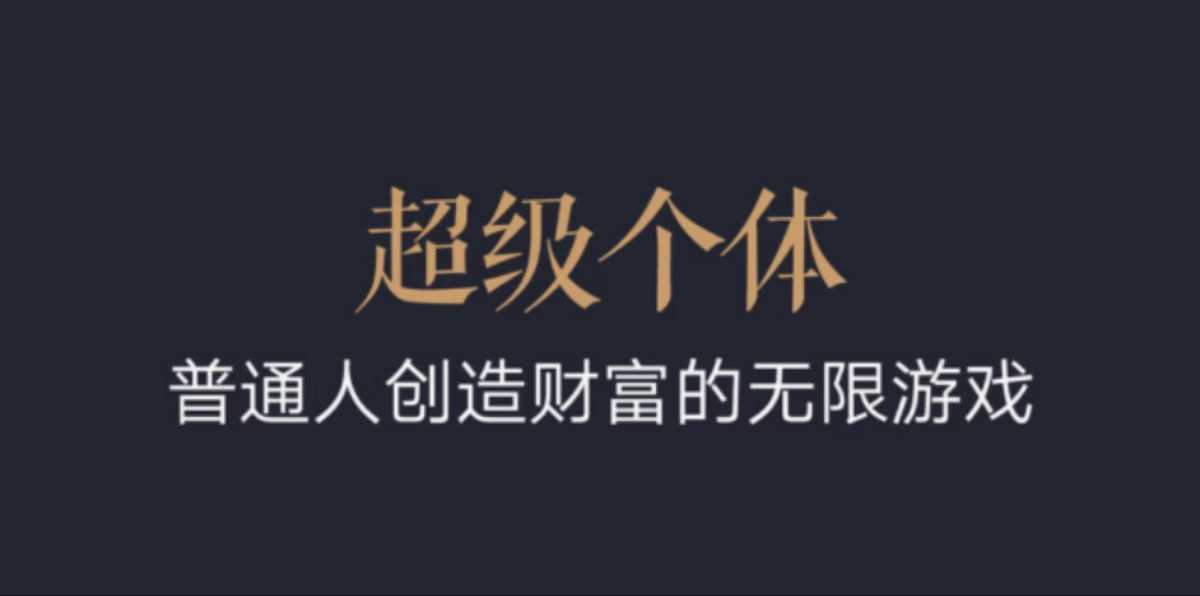 超级个体：2024-2025翻盘指南，普通人创造财富的无限游戏-8U创业网