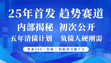 2025年首次公开，真正的事业型赛道，客咨不断，单月轻松破W-8U创业网