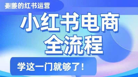 小红书电商全流程，精简易懂，从入门到精通，学这一门就够了-8U创业网