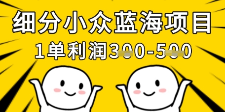 细分小众蓝海项目，一单利润3张，每月收入稳定过1w+-8U创业网