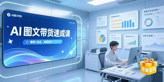 （15416期）AI图文带货速成课，养号引流秘籍，爆款选品策略，美图制作全流程-8U创业网